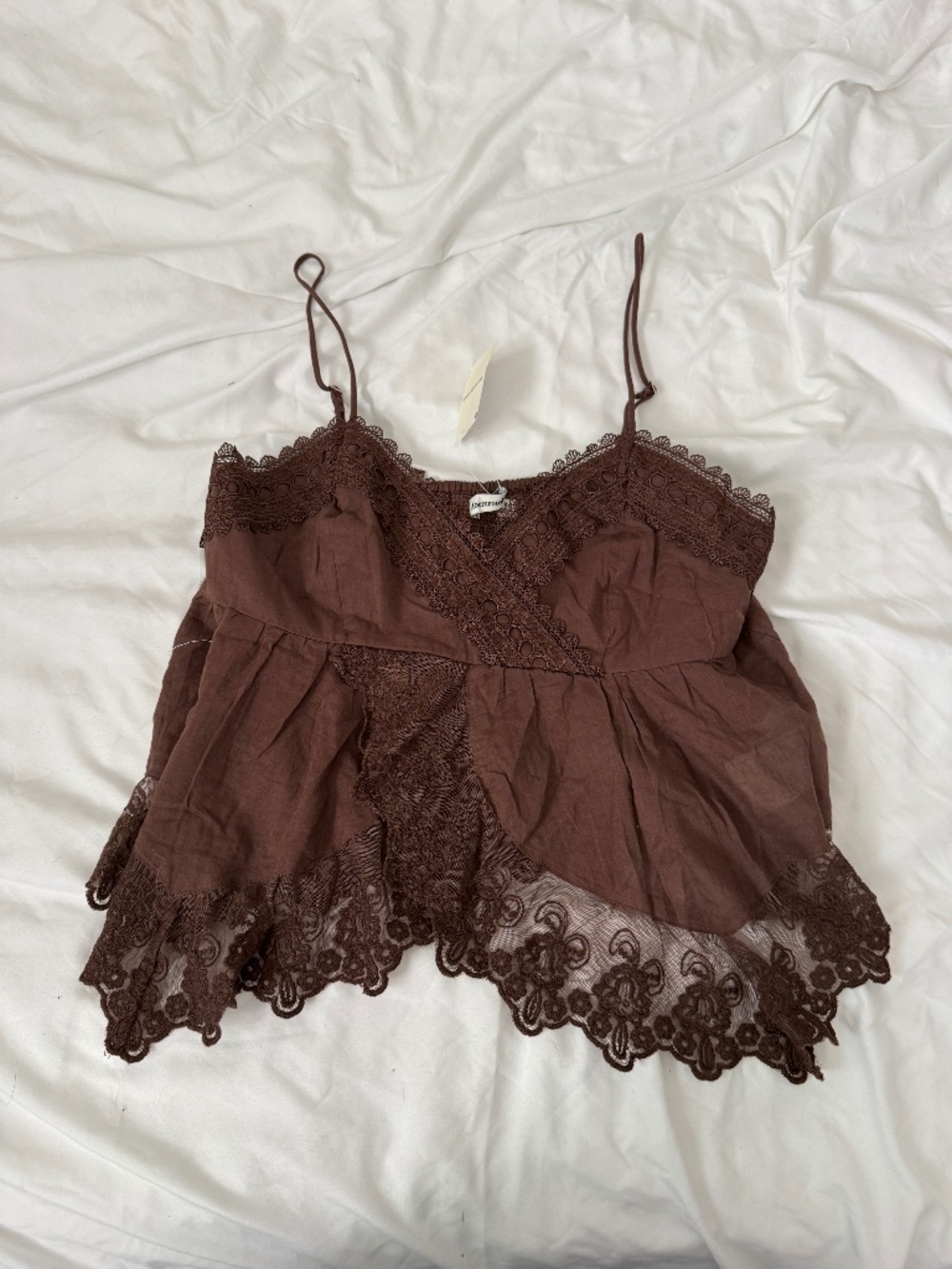 abercrombie & fitch lace cami   size small   details: -NWT -color: brown